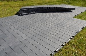 Plastgolv, mörkgrå, till tält